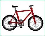 Vasalhat ovisjel bicikli (1,5x1,5cm)